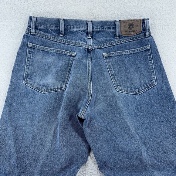 Wrangler Jeans Mens 33x32 Blue Denim Straight Leg 9760WDR Classic Western Pants - Picture 1 of 10